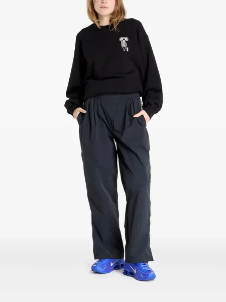 Top sport Nike din fleece plisat fără mâneci alb