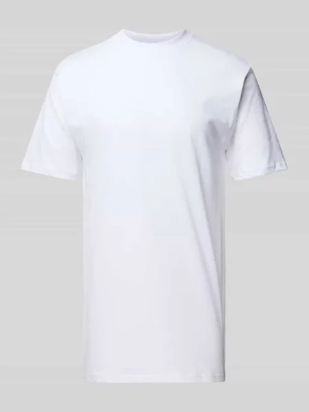 T-shirt w jednolitym kolorze model ‘Harro’ Hom biała