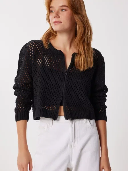 Happiness İstanbul Geacă tricotată negru