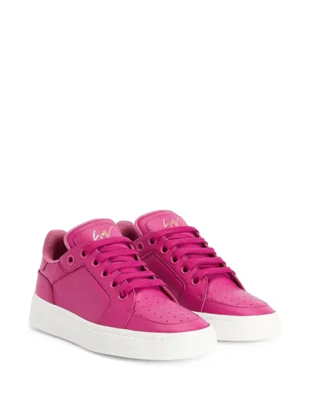Sneakerși Giuseppe Zanotti cu șireturi din piele roz