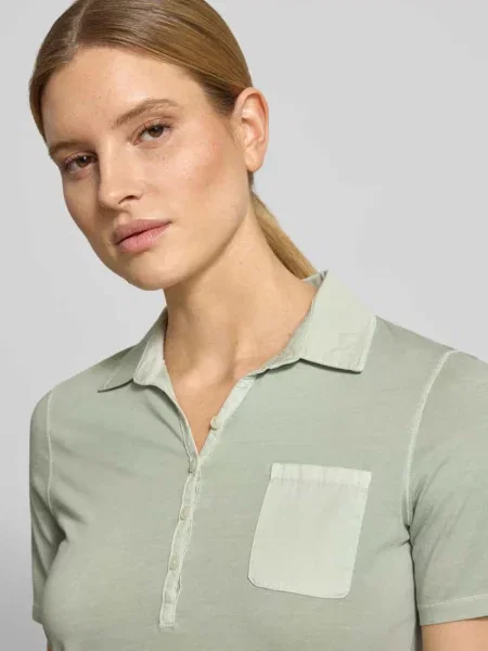 Koszulka polo o kroju regular fit z czystej bawełny Marc O'polo zielona
