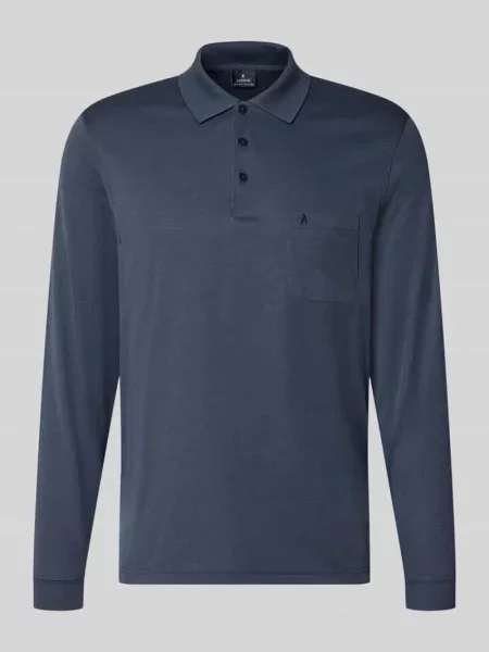 Koszulka polo o kroju regular fit z mieszanki bawełny Ragman niebieska