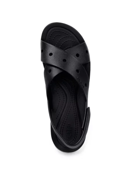 Sandale Crocs cu platformă cu bretele negru