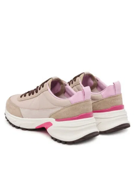 Calvin Klein Sneakersy Hike Runner Mg Mix Sivá ružová