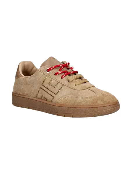 Sneakersy Elisabetta Franchi skórzane brązowe
