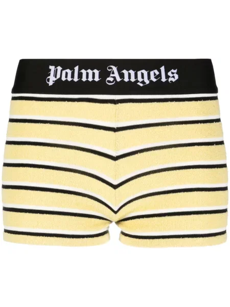 Pantaloni scurți Palm Angels cu autograf galben