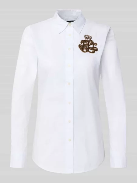 Koszula z długim rękawem Lauren Ralph Lauren z długim rękawem biała