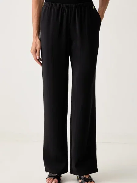 Armani Exchange pantaloni straight pentru femei negru