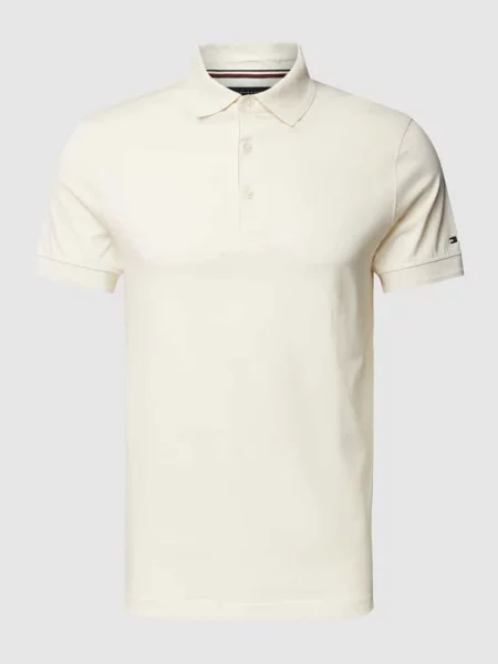 Koszulka polo o kroju regular fit z wyhaftowanym logo Tommy Hilfiger biała