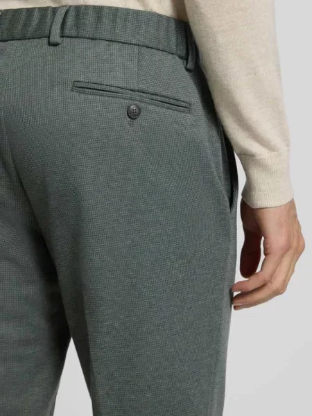 Spodnie garniturowe o kroju slim fit z dodatkiem Christian Berg Men