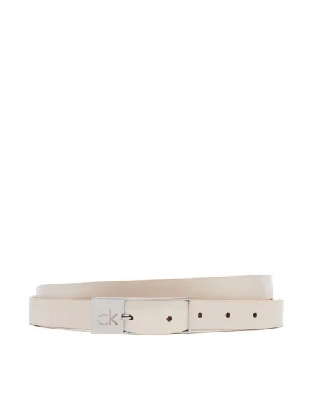 Calvin Klein Дамски Ck Cut Square Buckle бял