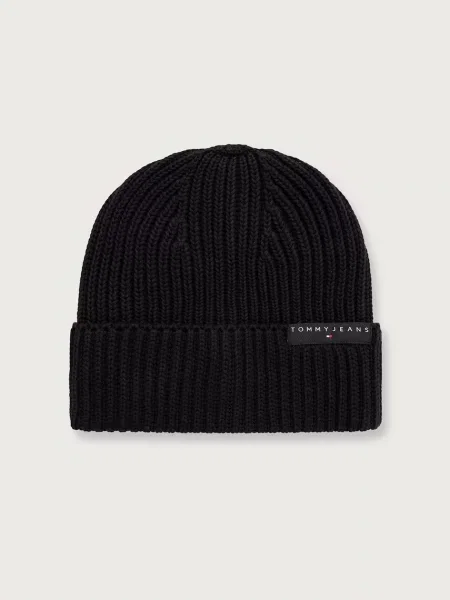 Tommy Jeans pletená čepice černý