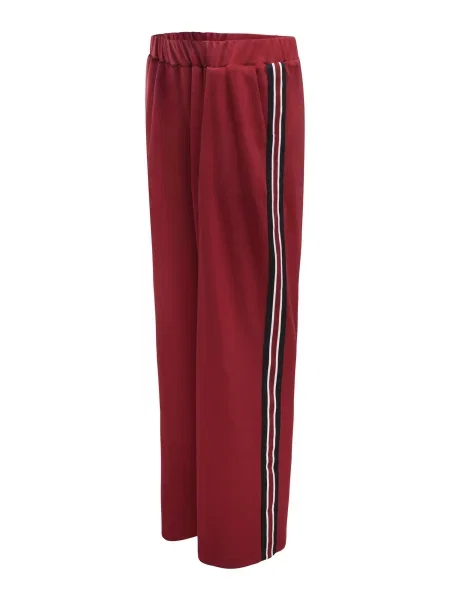 Only Maternity Pantaloni OLMWARM roșu vin / negru alb