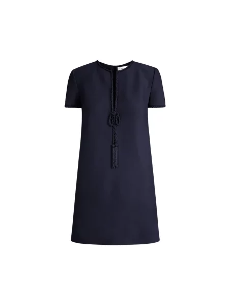 Rochie mini Oscar De La Renta cu funde albastru