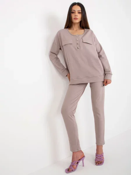 Komplet dresowy Lakerta beżowy