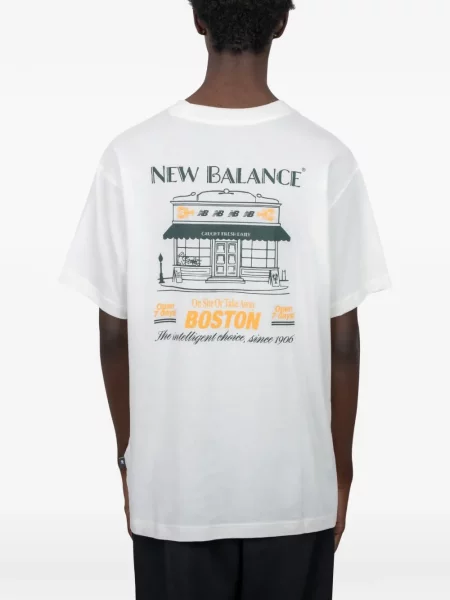 Tricou New Balance cu imagine alb