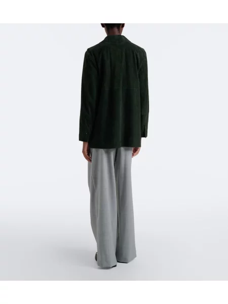 Vlnené nohavice 's Max Mara sivá