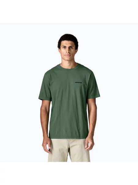 Tricou pentru bărbați Patagonia Logo canopy green verde
