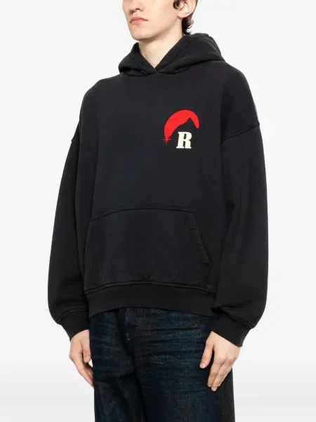 Hoodie Rhude μαύρο
