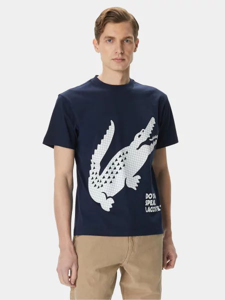 Lacoste Футболка Темно-синій синя
