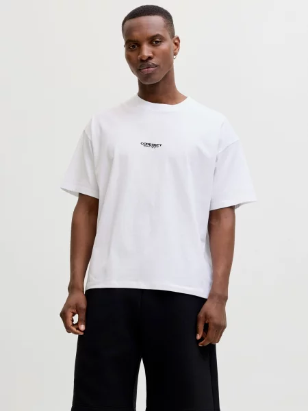 JACK & JONES Tričko JCOBIARRITZ pastelovo modrá / čierna biela
