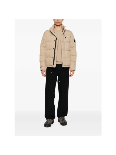 Kurtka puchowa Stone Island z kamieniami beżowa