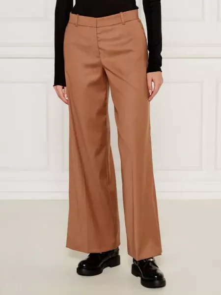 Pinko De lână pantaloni BENEDETTI | flare fit maro