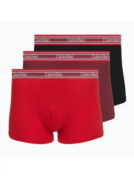 Boxeri pentru bărbați Calvin Klein Trunk black/established red/goji berry negru