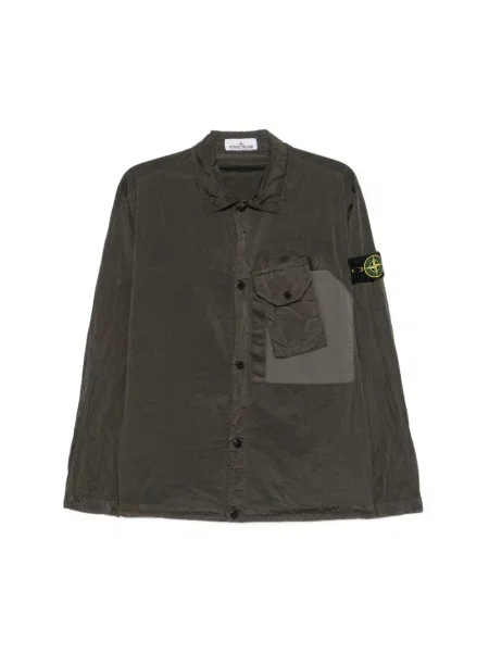 Kurtka koszulowa Stone Island z kamieniami szara