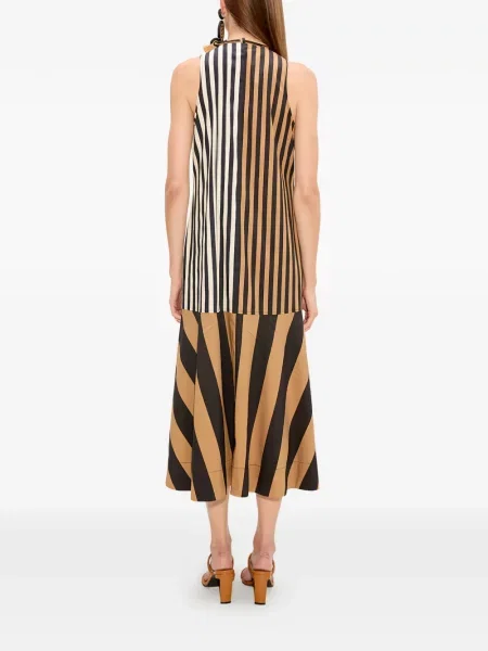 Rochie midi Simon Miller cu dungi negru