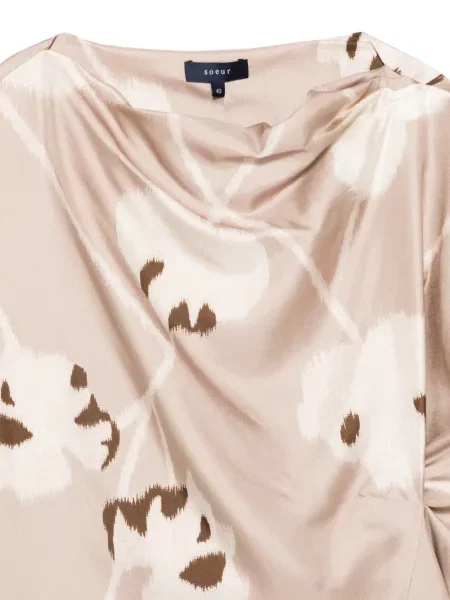 Bluză Soeur cu model floral drapată