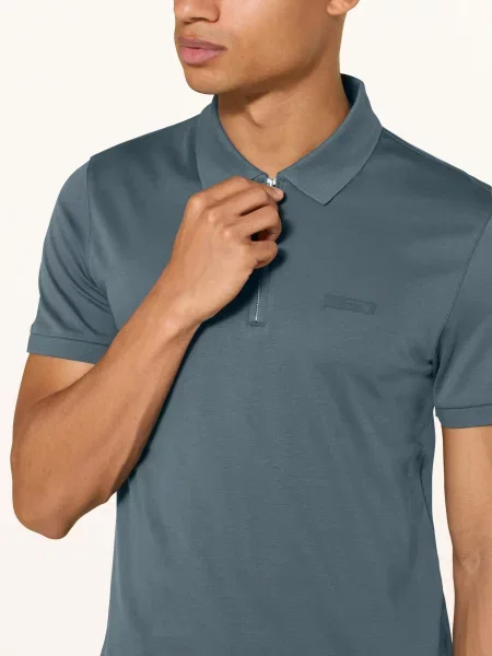 Calvin Klein Jerseyové Polo Tričko Slim Fit petrolejová