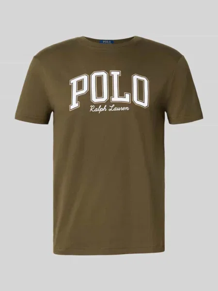 T-shirt o kroju custom slim fit z okrągłym dekoltem Polo Ralph Lauren zielona