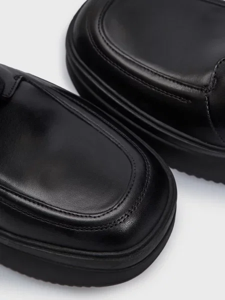 Кожаные ботинки Calvin Klein на шнуровке черные