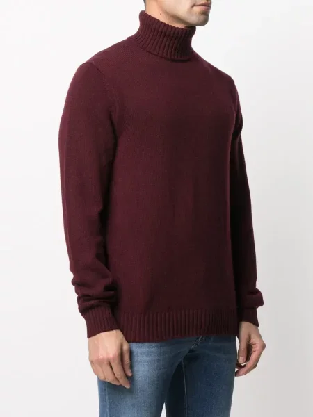 Dzianinowy sweter Dell'oglio czerwony