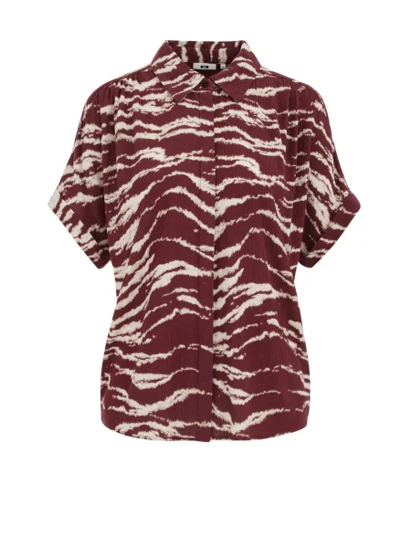 WE Fashion Bluză roşu închis alb