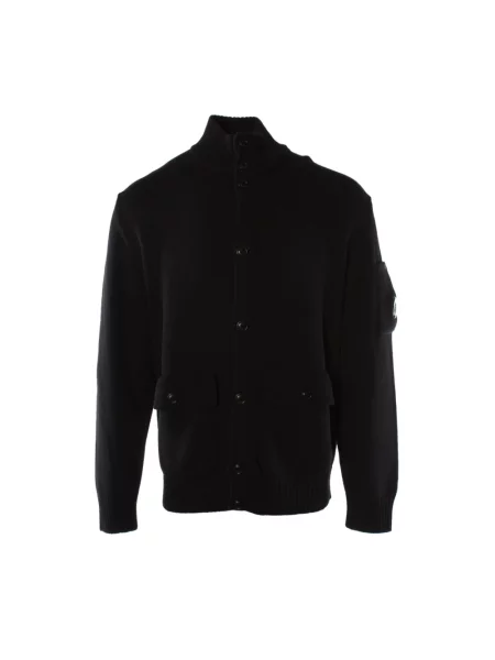 Lniany sweter C.p. Company niebieski