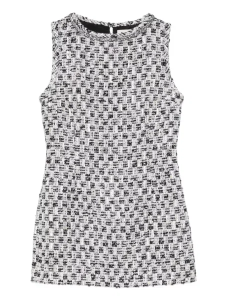 Rochie mini Liberowe din tweed de costum negru