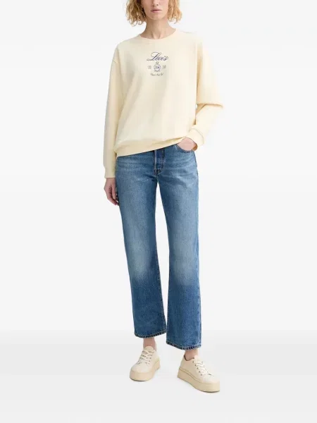 Curea Levi's® cu broderie cu cataramă cu dungi albastru