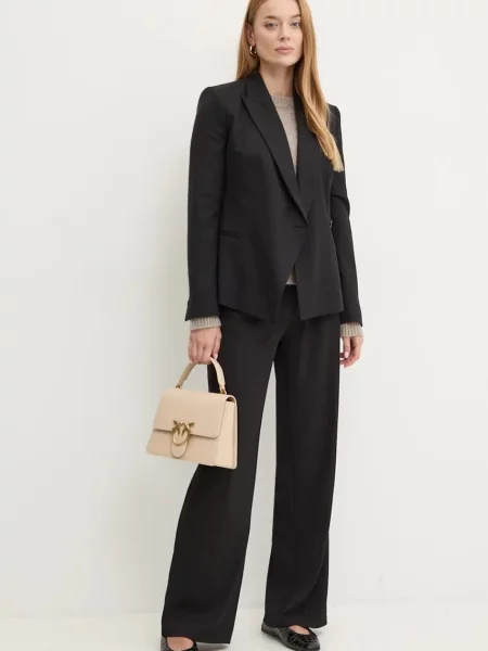 BOSS sweter z domieszką wełny szary beżowy