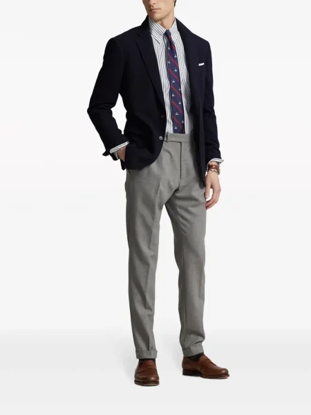 Keprová pruhovaná kšiltovka Polo Ralph Lauren s potiskem modrá