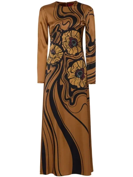 Rochie maxi La Doublej de costum portocaliu