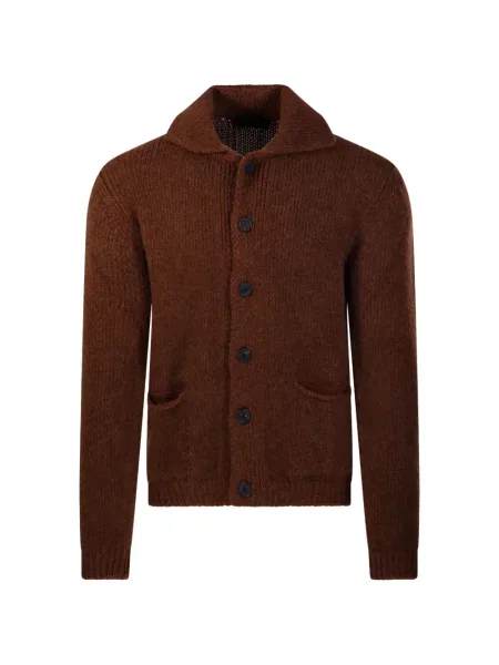 Gulerat cardigan Fabrizio Del Carlo maro