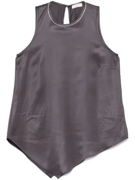 Top Peserico cu mărgele albastru