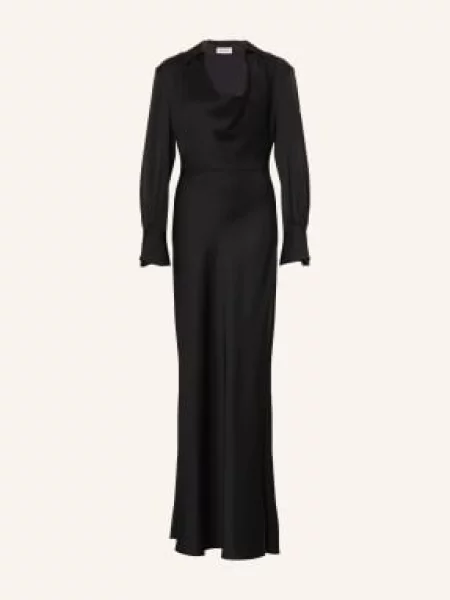 Simkhai Satyna Sukienka Adelle schwarz czarna