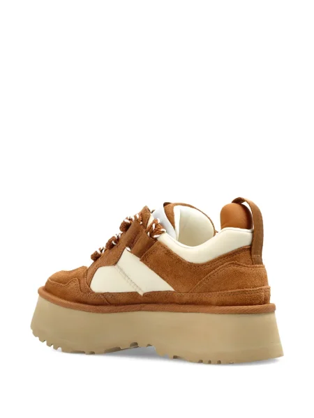 Sneakerși Ugg cu șireturi cu platformă din dantelă maro