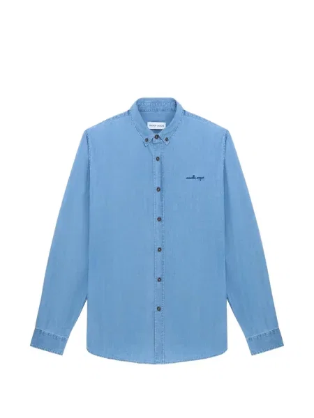Cămașă Maison Labiche cu broderie albastru