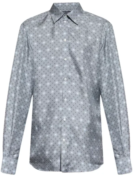 Cămașă Dolce & Gabbana de mătase gri