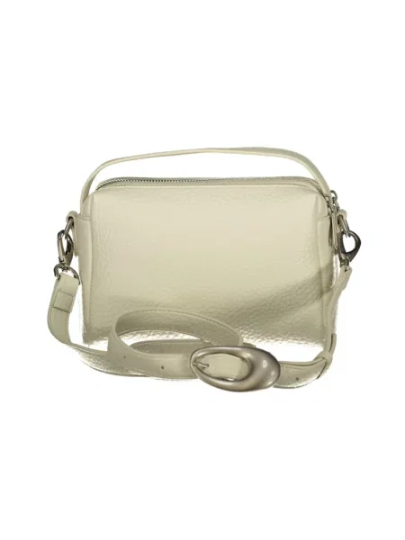 Lniana torebka Valentino Bags biała