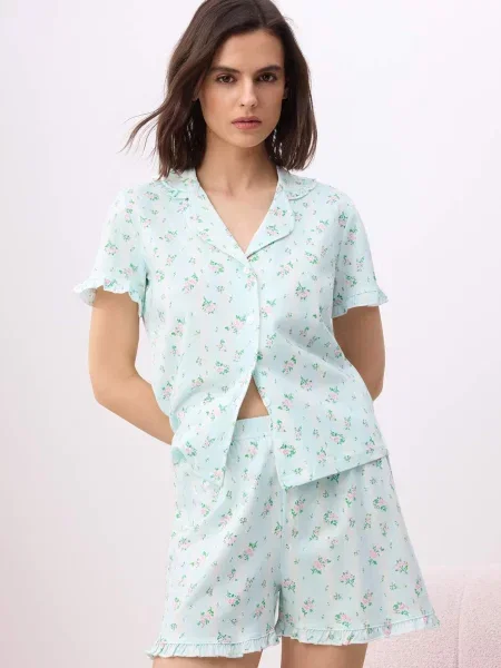 Trendyol Pantaloni scurți pastel / verde / roz pal albastru